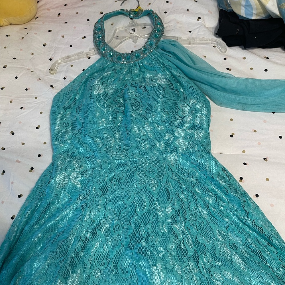 Turquoise prom dress